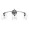 Hello Honey® Robert Stevenson Lighting Adrian Metal & Clear Glass 3-Light Vanity